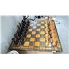 Image 2 : WOODEN FOLDING CHESS BOARD - INCLUDES CHESS PIECES