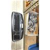 Image 2 : PAIR OF BOSE SPEAKERS, LOGITECH WIRELESS KEYBOARD & BOX OF CORDS