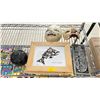 Image 1 : FIRST NATIONS DECOR ITEMS & TWO WOODEN DECOR MASKS