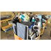 Image 2 : PALLET FILLED WITH - CLEVERMADE STORAGE UNITS, BOOT MATTS, GARMENT RACK, COLLAPSIBLE WAGON, SHOWER
