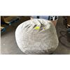 Image 1 : GIANT GREY POUF CHAIR ( WILL NOT FIT IN SMALL VEHICLE )