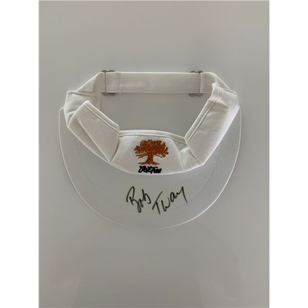 Golfer Bob Tway signed visor