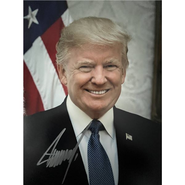 US President Donald Trump signed photo