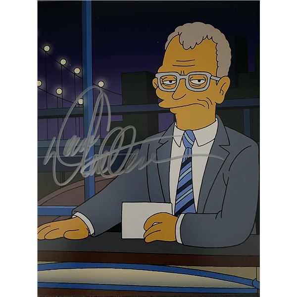 The Simpsons David Letterman signed photo