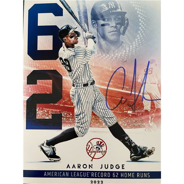 NY Yankees Aaron Judge signed photo