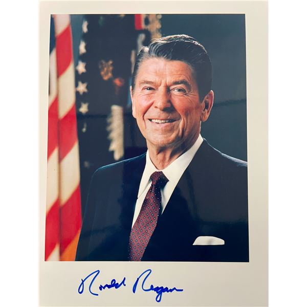 40th President Ronald Reagan signed photo