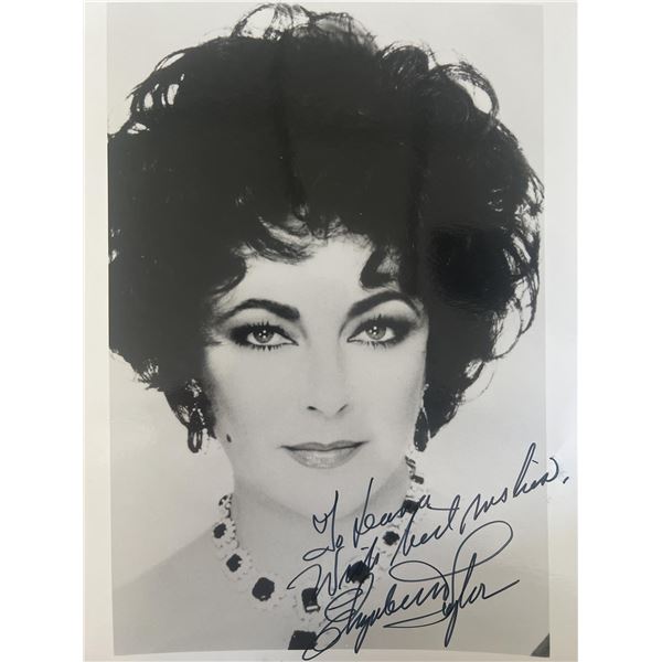 Elizabeth Taylor signed photo