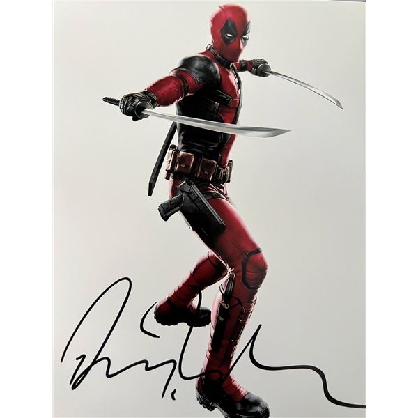 Deadpool Ryan Reynolds signed photo