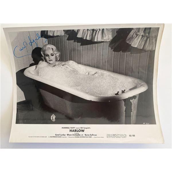 Harlow Carol Lynley signed movie photo