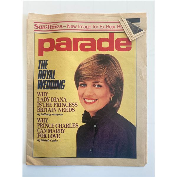 The Royal Wedding Chicago Parade Sun-Times Original 1981 Vintage Newspaper