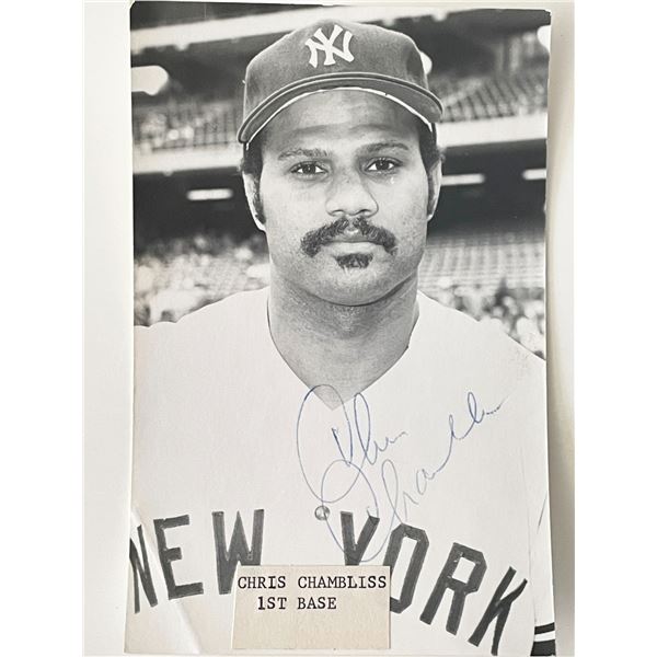NY Yankees Chris Chambliss signed photo