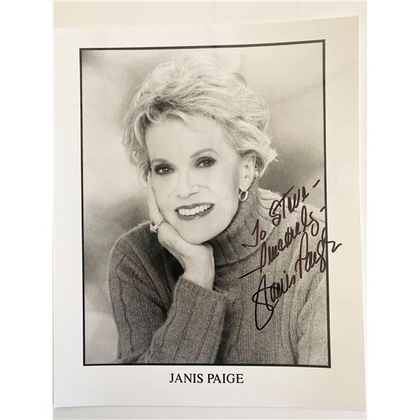 Follow The Boys Janis Paige signed photo
