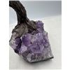 Image 5 : 8 X 8 INCH  ROSE QUARTZ GEM CRYSTAL TREE WITH AMETHYST BASE HANDMADE