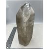 Image 1 : 6.7 X 2.3 INCH SMOKY QUARTZ TOWER WITH GREEN GARDEN INCULSION