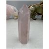Image 1 : 3.7 INCH  ROSE QUARTZ WITH INCLUSION TOWER