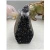 Image 1 : 4.1 INCH BLACK AMETHYST GEODE FLAME (BEAUTIFUL SHINE)