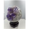 Image 3 : 23 INCH  CIRCUMFERENCE  LARGE  AMETHYST SPHERE FROM BOLIVIA