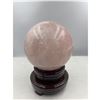 Image 2 : 16 1/2 INCH CIRCUMFERENCE  ROSE QUARTZ SPHERE FROM BRAZIL