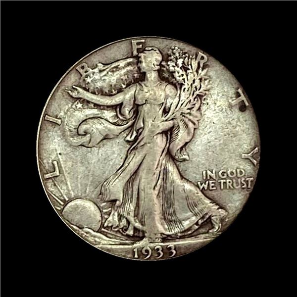 1933-S Walking Liberty Half Dollar LIGHTLY CIRCULATE