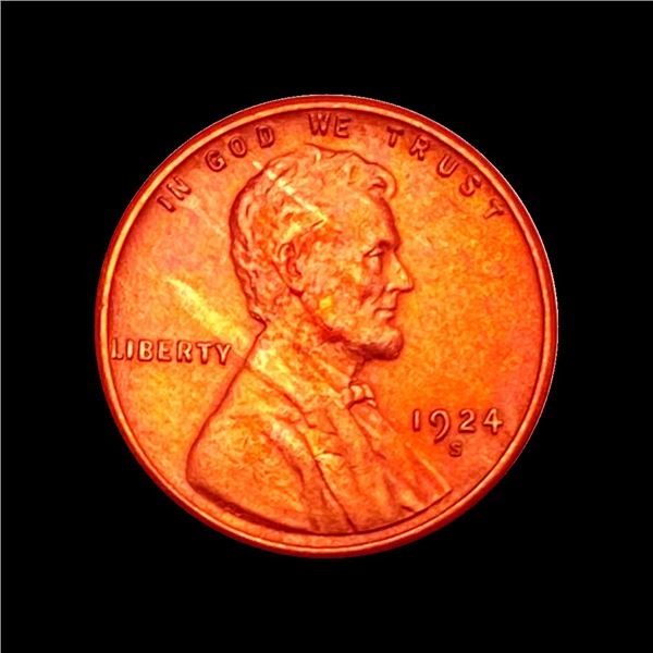 1924-S Lincoln Wheat Cent CHOICE AU
