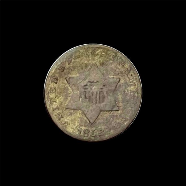 1852 Silver Three-Cent Piece LIGHTLY CIRCULATED