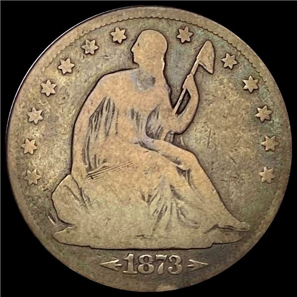 1873 Arrows Seated Liberty Half Dollar NICELY CIRCULATED