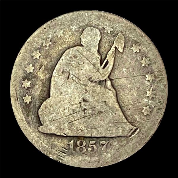 1857 Seated Liberty Quarter NICELY CIRCULATED