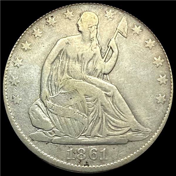 1861-O Seated Liberty Half Dollar LIGHTLY CIRCULATED