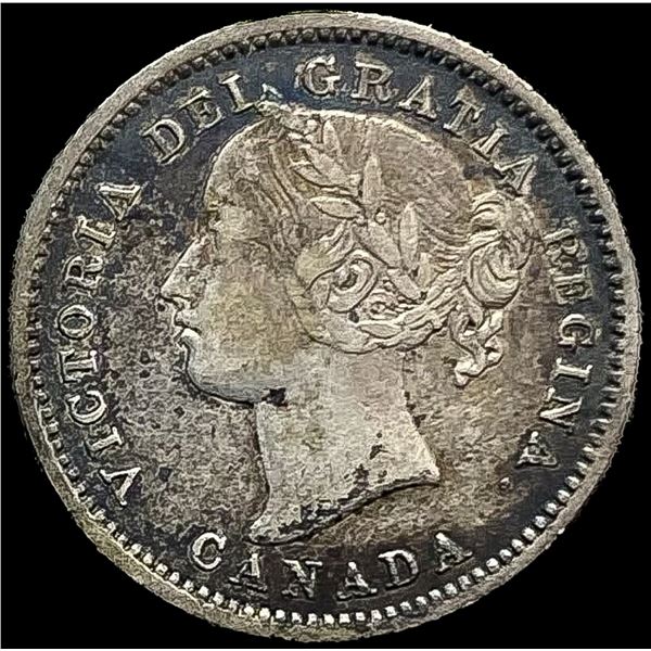1870 Canada 10 Cents Victoria LIGHTLY CIRCULATED