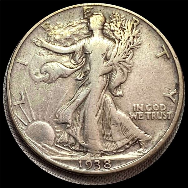 1938-D Walking Liberty Half Dollar LIGHTLY CIRCULATED