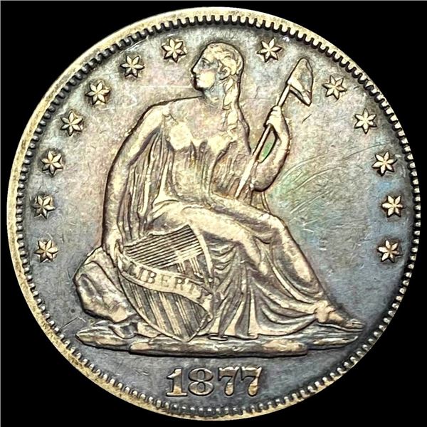 1877 Seated Liberty Half Dollar NEARLY UNCIRCULATED