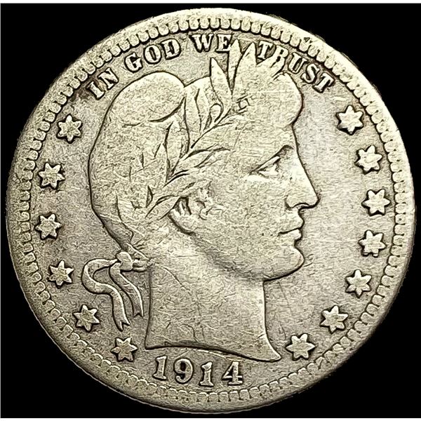 1914-S Barber Quarter LIGHTLY CIRCULATED