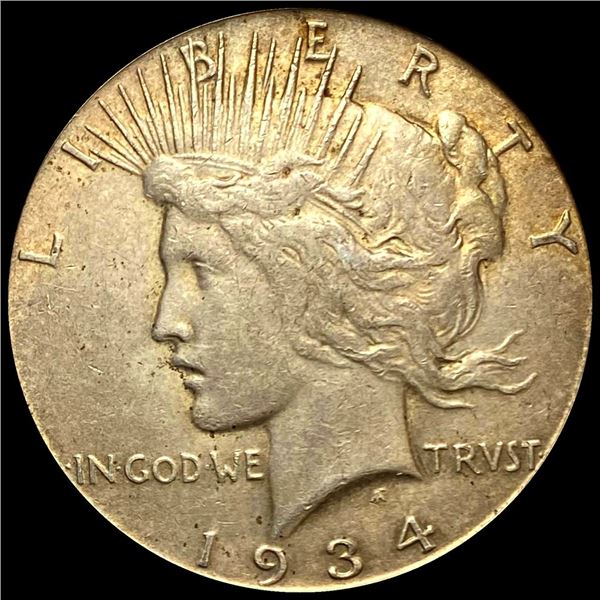1934-S Peace Dollar ABOUT UNCIRCULATED