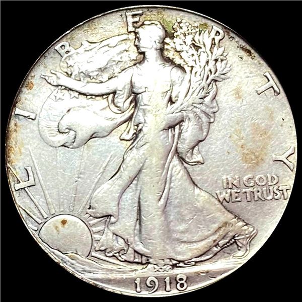1918 Walking Liberty Half Dollar LIGHTLY CIRCULATED