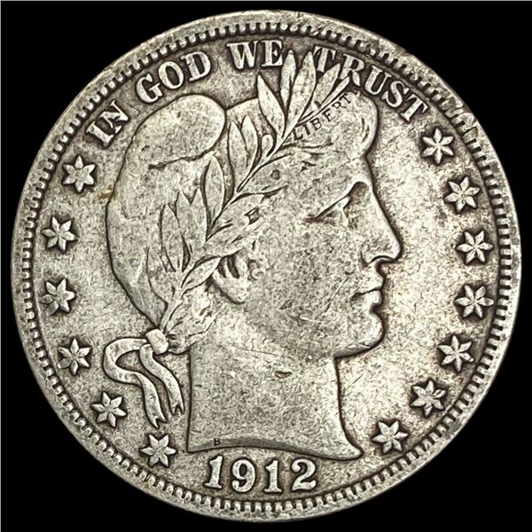 1912-S Barber Half Dollar NICELY CIRCULATED NICELY CIRCULATED