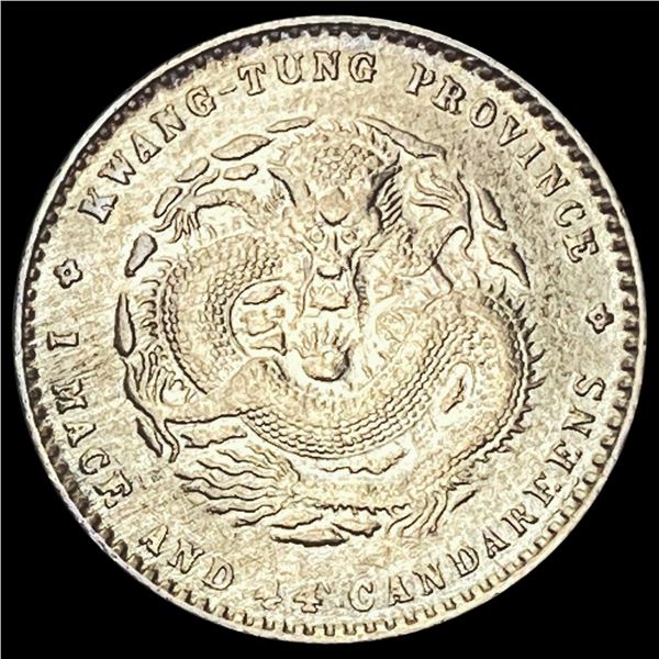 Kwang-Tung Province 1 Mace and 4.4 Canda UNCIRCULA UNCIRCULATED