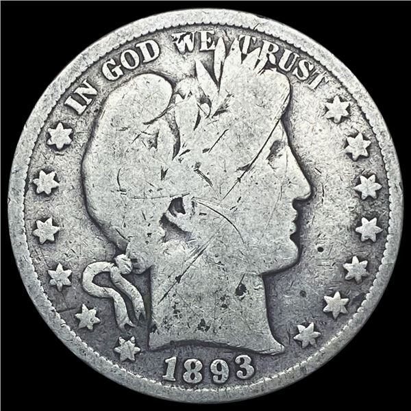 1893 Barber Half Dollar NICELY CIRCULATED NICELY CIRCULATED