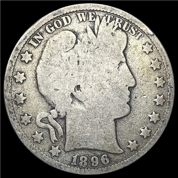1896 Barber Half Dollar NICELY CIRCULATED