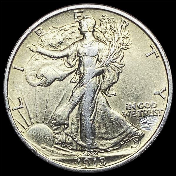 1918 Walking Liberty Half Dollar CLOSELY UNCIRC