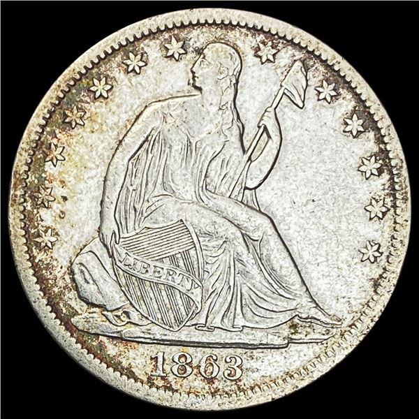 1863-S Seated Liberty Half Dollar CLOSELY UNCIRCULATED