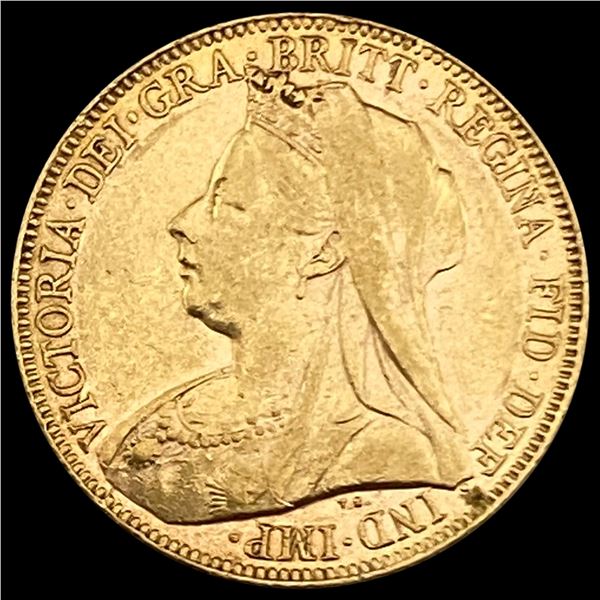 1900 British Gold Half Sovereign .1178oz AGW UNC UNCIRCULATED