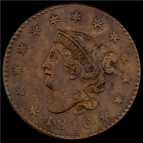 1816 Coronet Head Large Cent CLOSELY UNCIRCULATED CLOSELY UNCIRCULATED