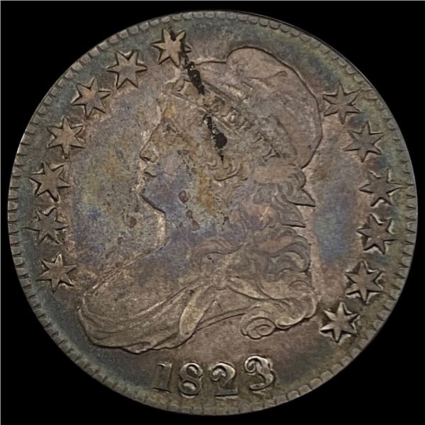1823 UGLY 3 Capped Bust Half Dollar CIRC LIGHTLY CIRCULATED