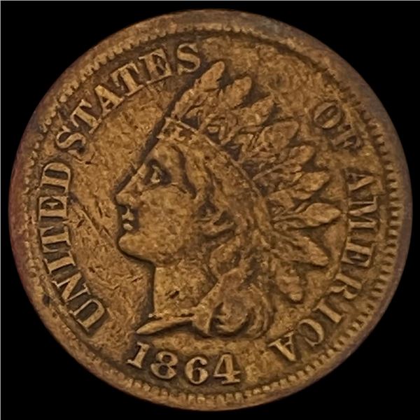 1864 w/L Indian Head Cent CLOSELY UNC