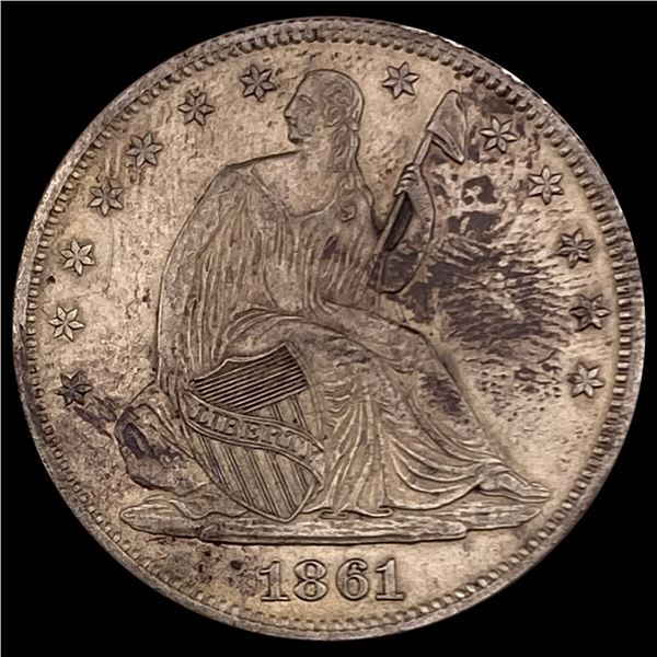 1861 Seated Liberty Half Dollar CLOSELY UNCIRCULATED