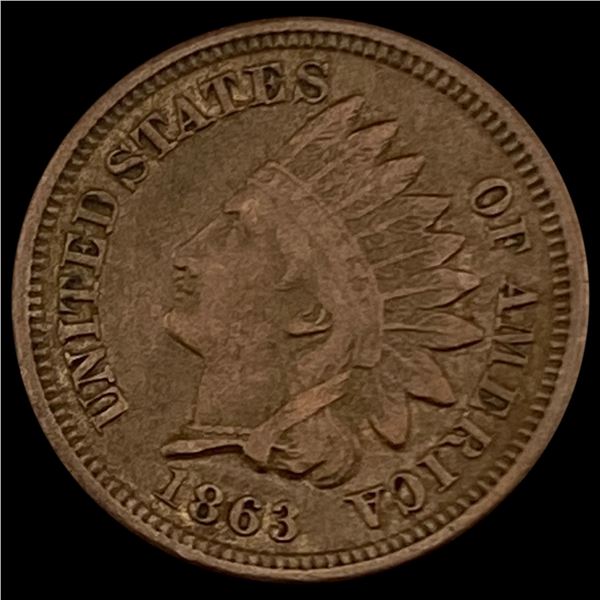 1863 Indian Head Cent CLOSELY UNCIRCULATED