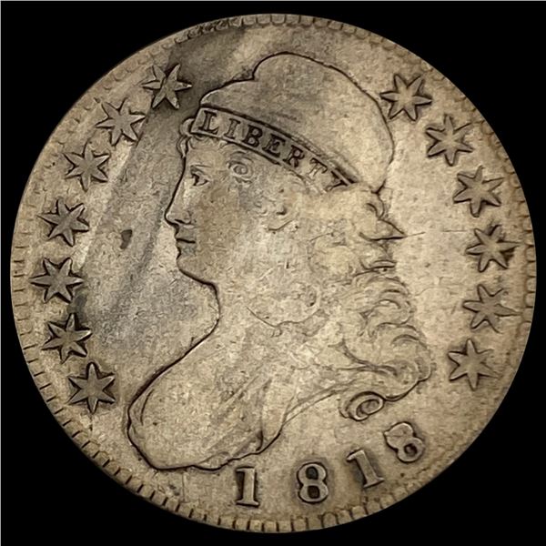 1818/7 Capped Bust Half Dollar LIGHTLY CIRC