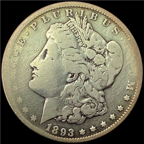 1893-CC Morgan Silver Dollar LIGHTLY CIRCULATED