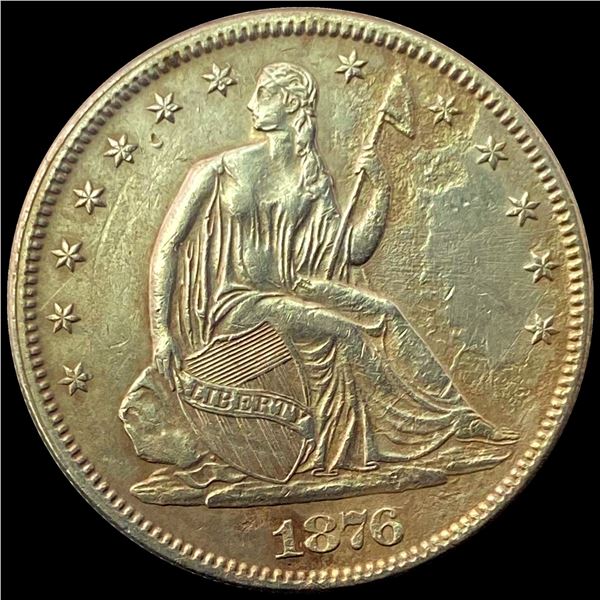 1876 Seated Liberty Half Dollar CLOSELY UNCIRCULATED