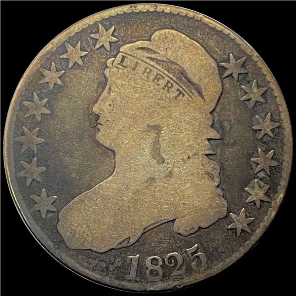 1825 Capped Bust Half Dollar NICELY CIRCULATED